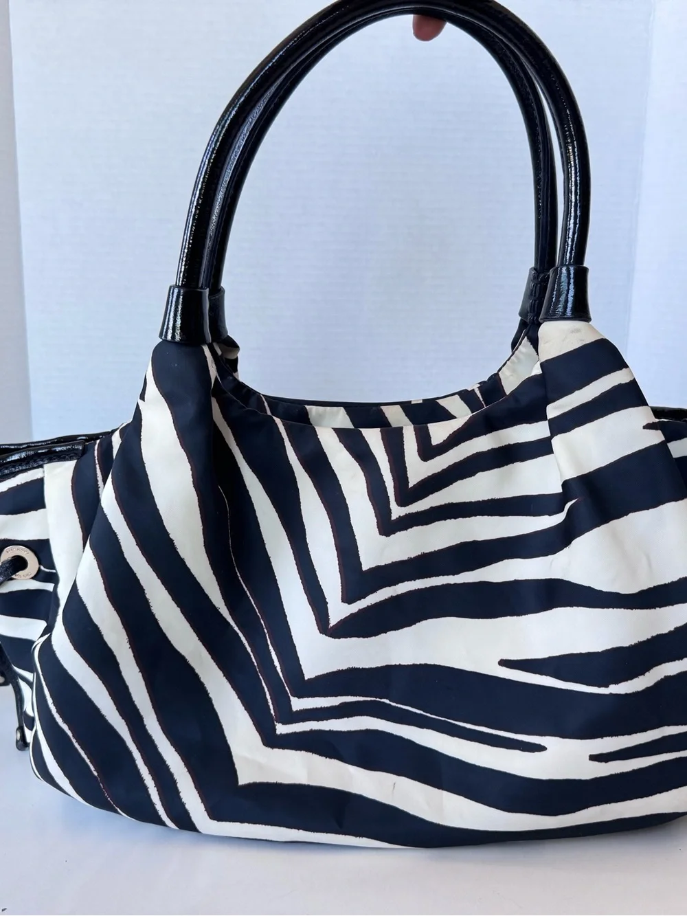 vintage Y2K kate spade zebra pattern shoulder bag purse *flaws